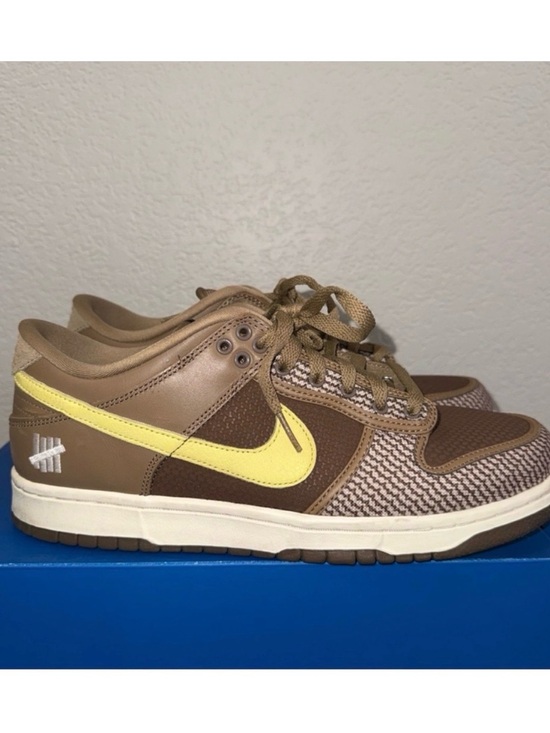 Men\'s Undefeated Dunks Low-Top Brown & Yellow Casual Sneakers